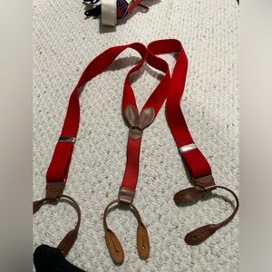 Made in England red suspenders